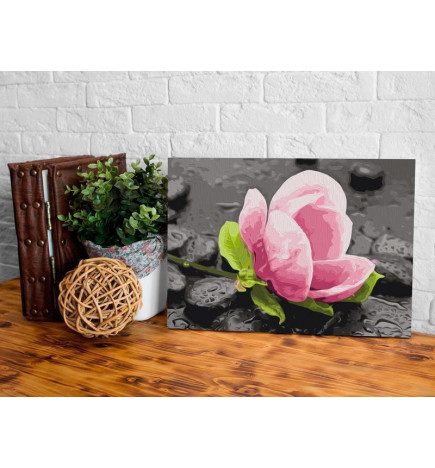 Imaginea face de la tine cu o floare roz cm. 60x40 - Arredalacasa