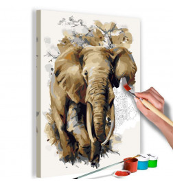 DIY panel met een olifant cm.40x60 ARREDALACASA