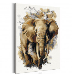 Tableau à peindre par soi-même - Elephant