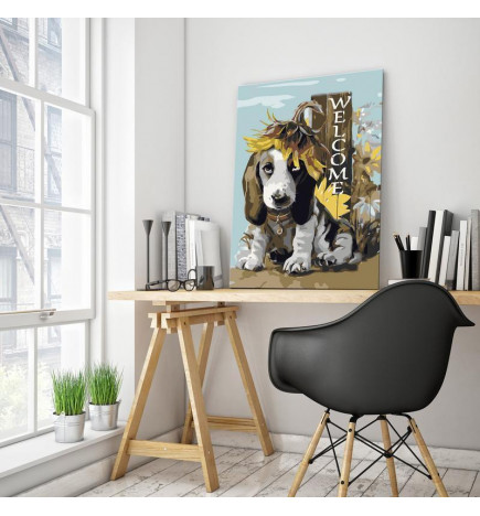 „Pasidaryk pats“ tapyba su dideliu šuniu cm.40x60 ARREDALACASA