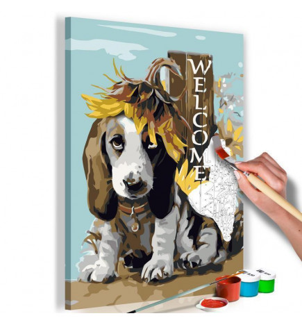„Pasidaryk pats“ tapyba su dideliu šuniu cm.40x60 ARREDALACASA