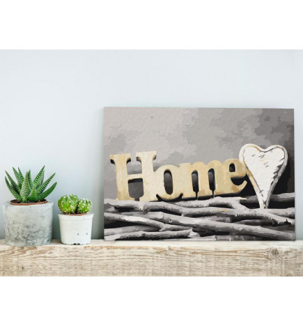 DIY canvas painting - Home on the Branches
