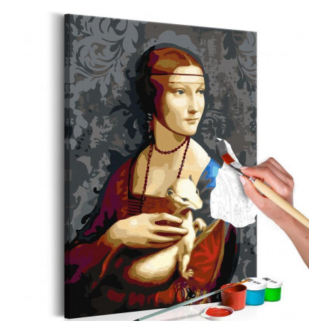 DIY slika 40x60 cm. dama s hermelinom OPREMI DOM