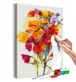 DIY glezna ar ziedu pušķi 40x60 cm.IEKĀRTĒ MĀJAS