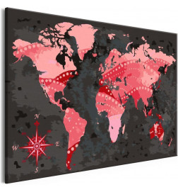 DIY neliö vaaleanpunainen maailma cm. 60x40 Arredalacasa