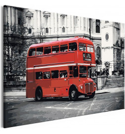 Square DIY met een bus in Londen. 60x40