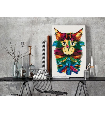 DIY slika z lepo mačko cm.40x60 ARREDALACASA