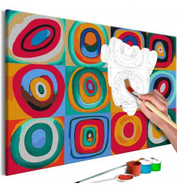 Square DIY kleurde en abstracte cm. 60x40
