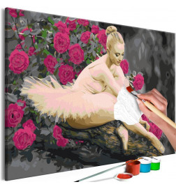 Quadro pintado por você - Rose Ballerina