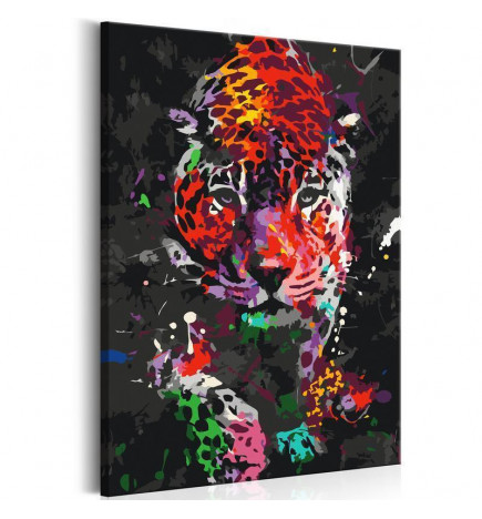 DIY foto met een gekleurde tijgercm.40x60 ARREDALACASA