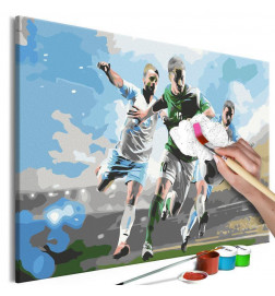 dIY schilderij met voetbalwedstrijd cm 60x40 Arredalacasa