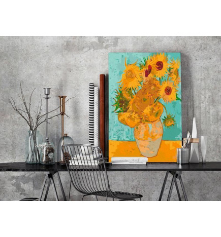 Cuadro para colorear - Van Gogh's Sunflowers