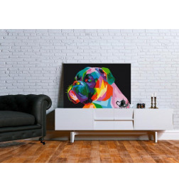 DIY canvas painting - Colourful Boxer