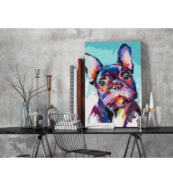 Cuadro para colorear - Bulldog Portrait