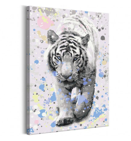 Cuadro para colorear - White Tiger