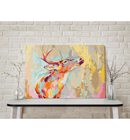 DIY canvas painting - Proud Deer