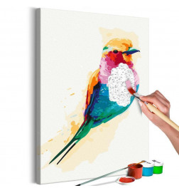 DIY canvas painting - Exotic Bird