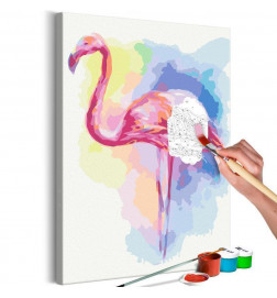 Vijolični pelikan DIY slika 40x60 cm. OPREMITE SVOJ DOM