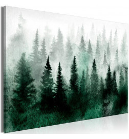 Leinwandbild - Scandinavian Foggy Forest (1 Part) Wide