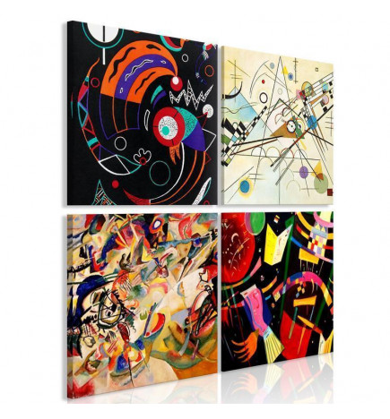 Canvas Print - Colours Dance (4 Parts)