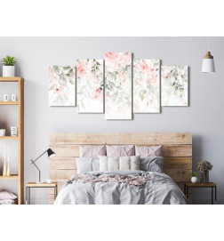 70,90 € Canvas Print - Waterfall of Roses (5 Parts) Wide - First Variant