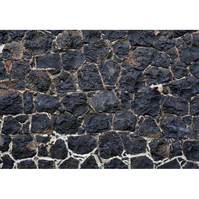 34,00 € Fotobehang - Dark charm - textured composition of black stones with light grout