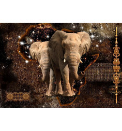 Mural de parede - Brown Elephants