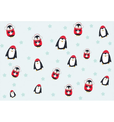 Fotobehang - Brawling Penguins