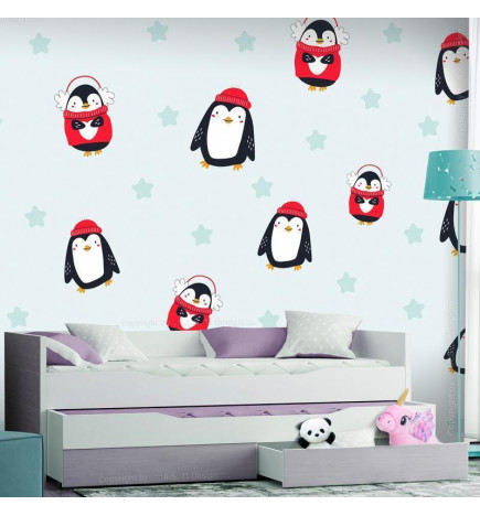 Mural de parede - Brawling Penguins