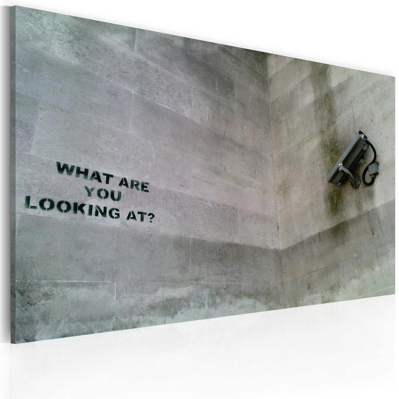 31,90 € Leinwandbild - What are you looking at? (Banksy)