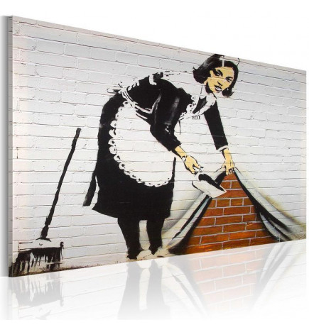 31,90 € Canvas Print - Cleaning lady (Banksy)