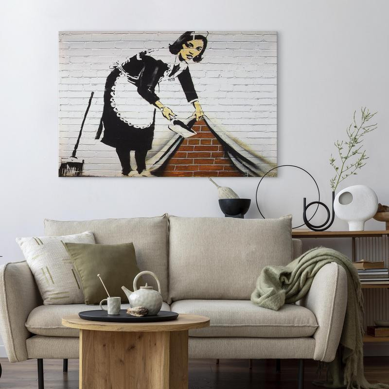 31,90 € Leinwandbild - Cleaning lady (Banksy)