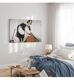 Canvas Print - Cleaning lady (Banksy)
