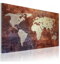 Cuadro - Rusty map of the World