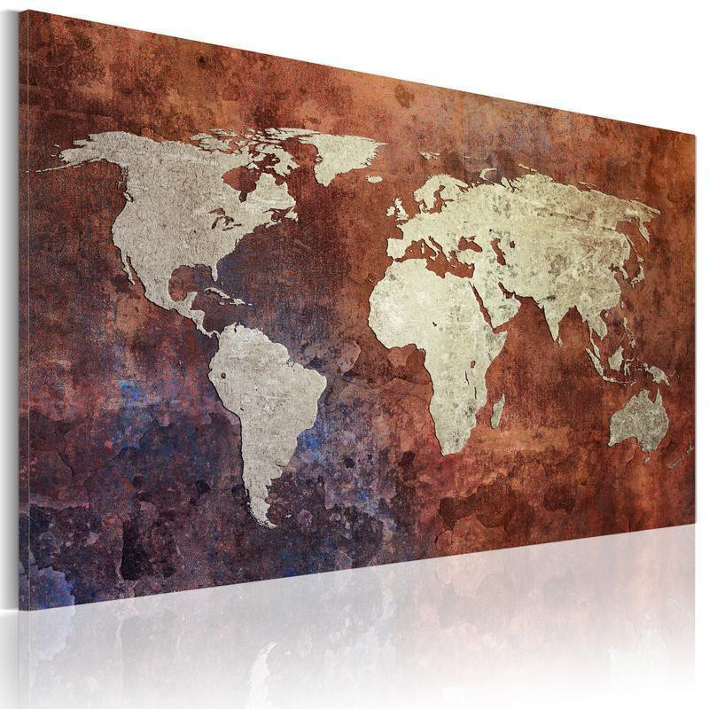 31,90 € Cuadro - Rusty map of the World