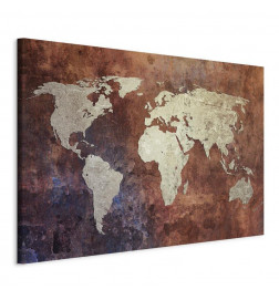 Cuadro - Rusty map of the World
