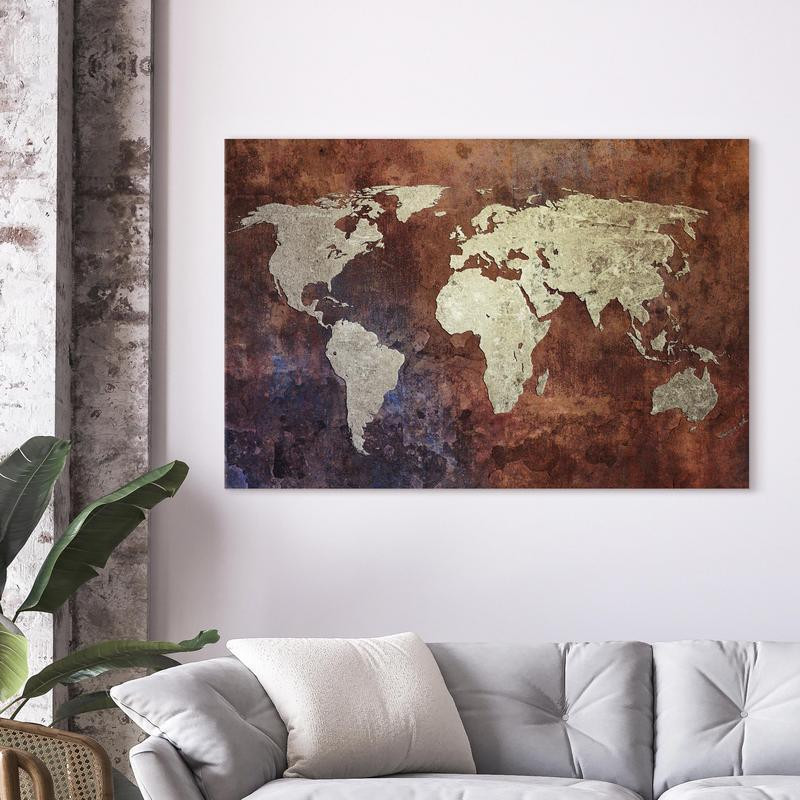31,90 € Schilderij - Rusty map of the World