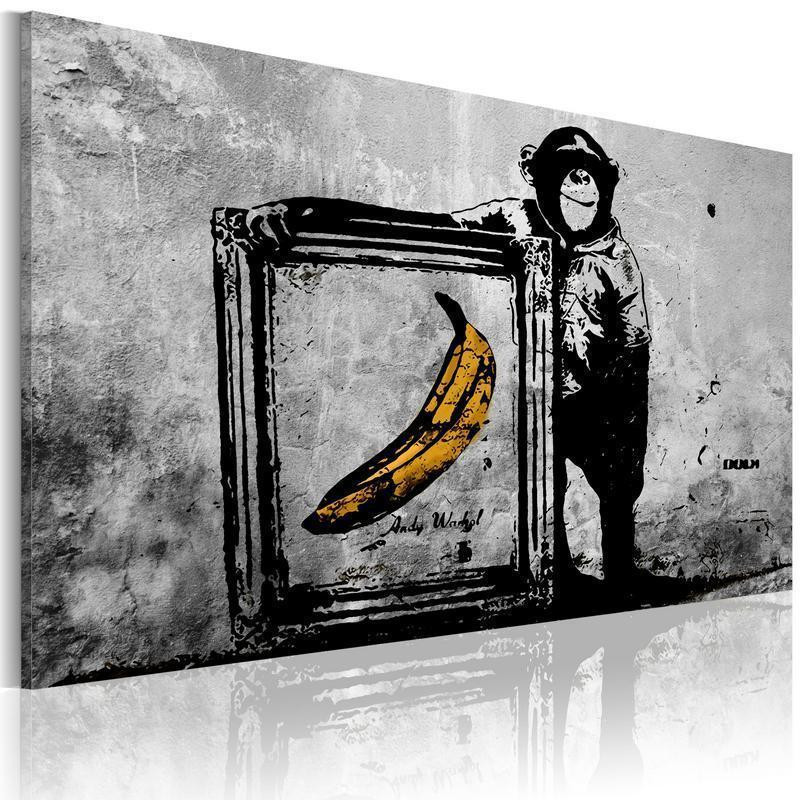 31,90 € Canvas Print - Inspired by Banksy - black and white
