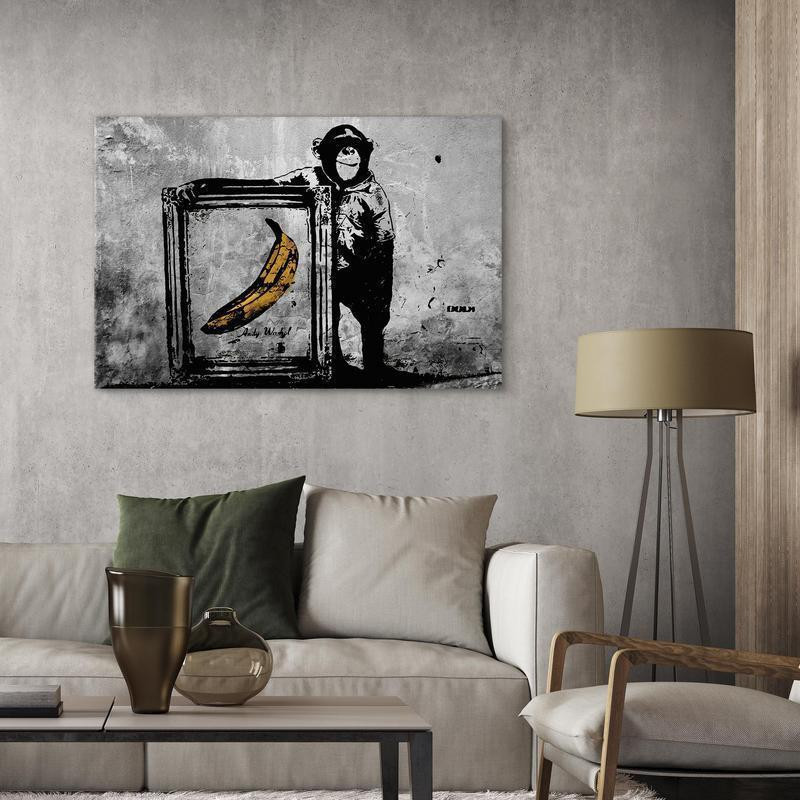 31,90 € Canvas Print - Inspired by Banksy - black and white