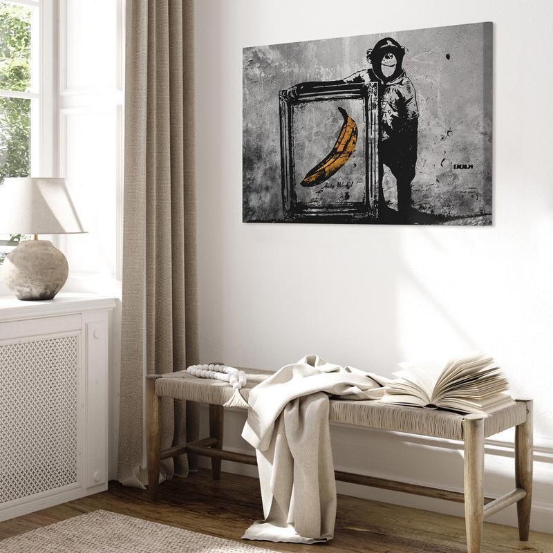 31,90 € Schilderij - Inspired by Banksy - black and white