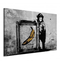 Canvas Print - Inspired by Banksy - black and white