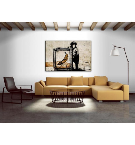 31,90 € Canvas Print - Inspired by Banksy - sepia