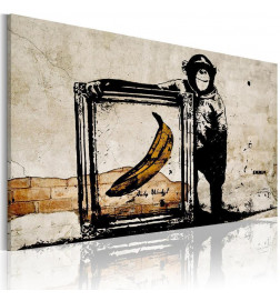 Leinwandbild - Inspired by Banksy - sepia