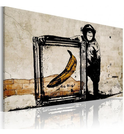 Schilderij - Inspired by Banksy - sepia