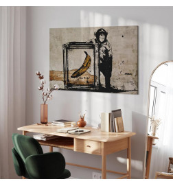 Canvas Print - Inspired by Banksy - sepia