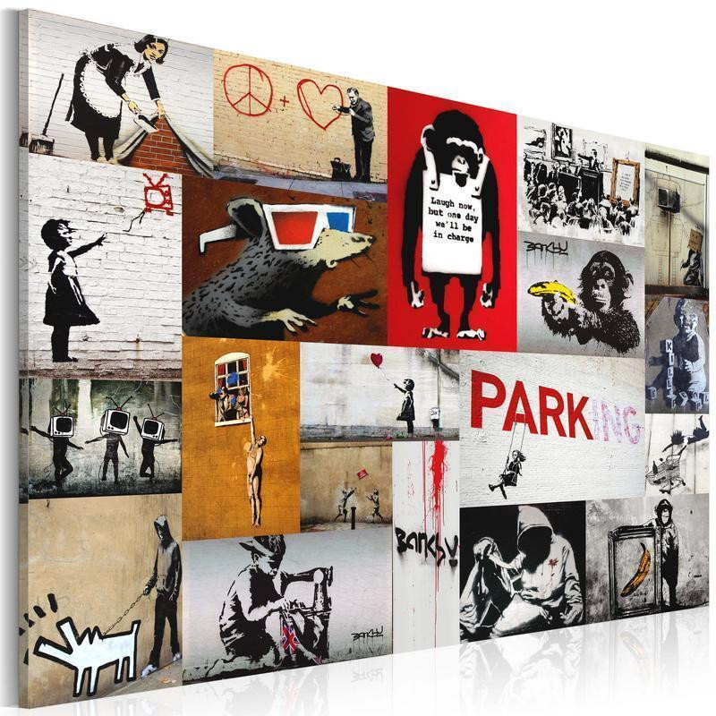 31,90 € Leinwandbild - Banksy - collage