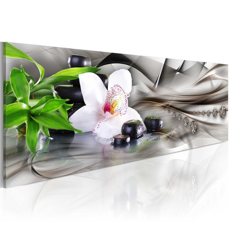 82,90 € Canvas Print - Zen composition: bamboo orchid and stones