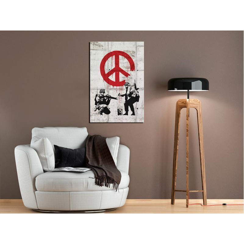 31,90 € Leinwandbild - Soldiers Painting Peace by Banksy