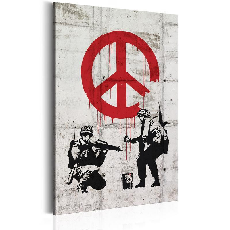 31,90 € Leinwandbild - Soldiers Painting Peace by Banksy