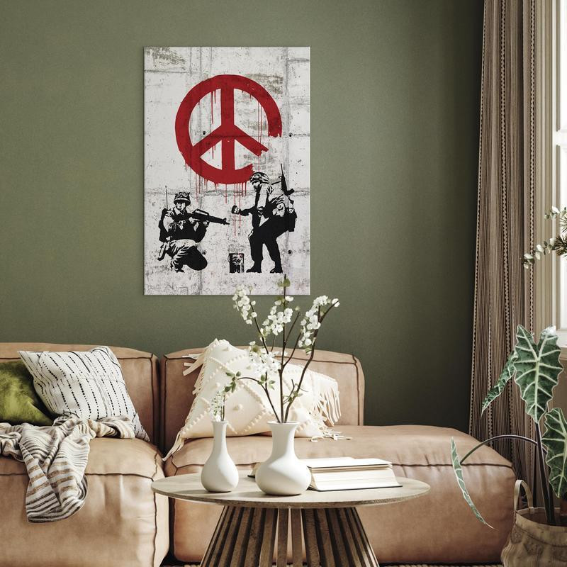 31,90 € Canvas Print - Soldiers Painting Peace by Banksy